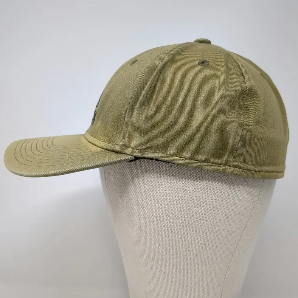 Adidas Baseball Cap Green M Cotton A-Flex Fitted Embroidered Logo Sport Hat